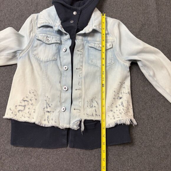 Free People Double Weave Women’s Size XS Denim Jacket - Picture 9 of 11